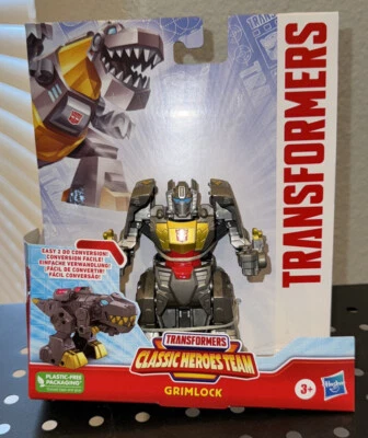 GRIMLOCK Transformers Classic Heroes Team Rescue Bots Dino Hasbro 2022 New - Image 1 of 4