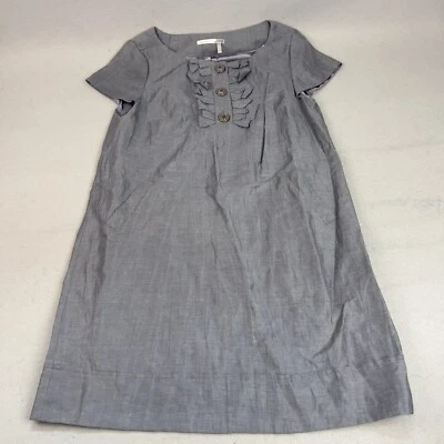 Classiques Entier Dress Ruffles Lined Womens Medium Linen Nylon Wedding Classy - Image 1 of 4