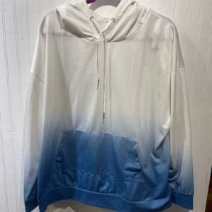 Women's Tie-dye Ombre Lightweight Pullover w/Hoodie Size XXL Large Center Pack - Picture 1 of 7