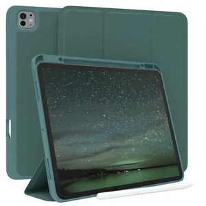 Smart Cover na Apple iPad Pro 13 Etui Uchwyt na długopis Tablet Zielony - Zdjęcie 1 z 7