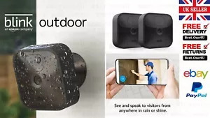 2 X BLINK OUTDOOR CAMERA 1080P HD WIRELESS,WEATHER-RESISTANT 2 YEAR BATTERY LIFE - Picture 1 of 7