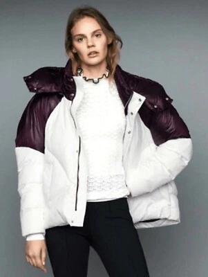 Chaqueta acolchada Maje Brax Color Block talla 2 blanca negra Foto 1 de 4