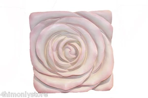 LARGE 3D WHITE ROSE WALL ART PLAQUE SCULPTURE 40CMS VALENTINES SILVER RED GOLD - Picture 1 of 7