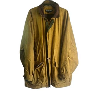 Rainforest Leather Trim Barn Jacket Coat Mens Size XL Yellow Utility Chore Field - Picture 1 of 14