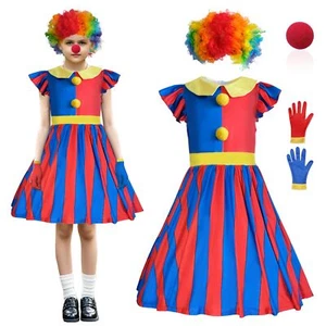 Clown Costume for Girls Clown Costume Kids Girls Clown Costume Halloween Cost... - Picture 1 of 7