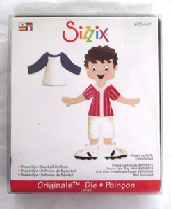 SIZZIX Originals Big Die Dress up Baseball Uniform # 655407 - Picture 1 of 3