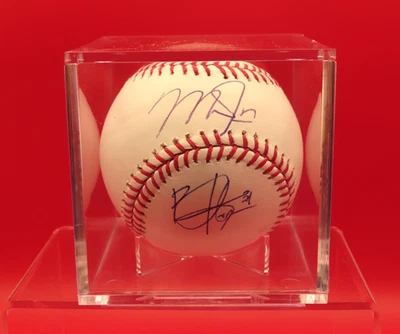 Mike Trout & Bryce Harper Signed Baseball with JSA LoA - 2x 2012 RoY - Image 1 of 4