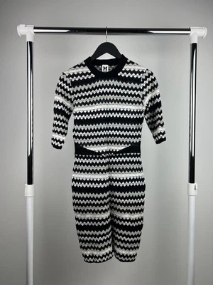Missoni Women's Dress Size 46 Black & White Chevron Knit - Image 1 of 4