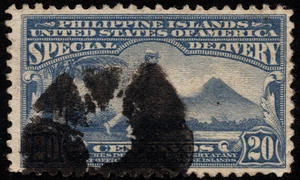 Philippines Stamp Scott # E5 Special Delivery Used - 20 Cents Ultramarine Shade - Picture 1 of 1