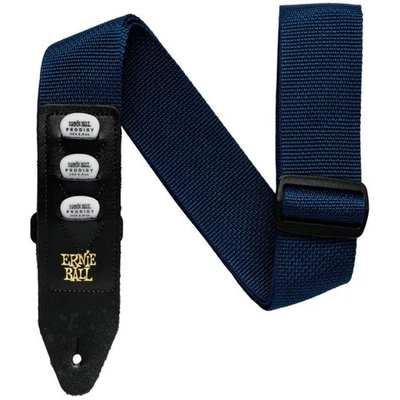 Ernie Ball Polypro Leather Guitar Strap Pickholder Pick Holder Various Colors - Image 1 of 4