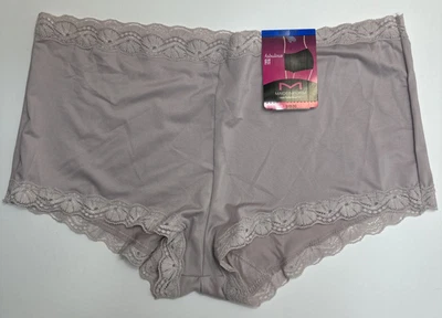 Maidenform One Fab Fit Lace Trim Boyshort Print Microfiber Panty XL/8 Gloss - Image 1 of 4