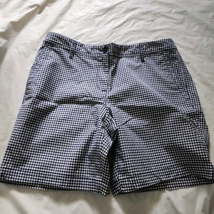 Talbots Womens Weekend Chino Relaxed Shorts Blue White Checkered Size 4 - Picture 1 of 6