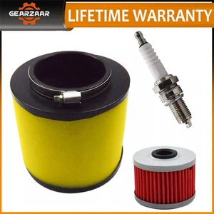 Air Filter Oil Filter + Spark Plug Kit For Honda Foreman 400 450 Rancher 350 ATV - Foto 1 di 15