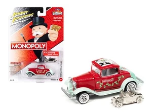 JOHNNY LIGHTNING, FORD HI-BOY Coupé 1932 red - MONOPOLY in blister pack, 1/64... - Picture 1 of 1