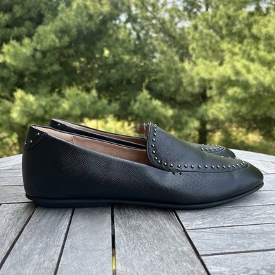 Mocasín Fitflop Lena para mujer talla 8,5 negro micro tachuelas sin cordones zapato cómodo ortopédico Foto 1 de 4