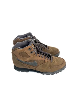 耐克复古棕色麂皮绒系带远足靴女式 9 码 — 第 1/4 张图片