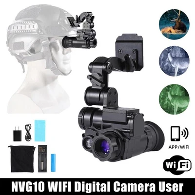 NVG10 WiFi Digital Camera 850nm IR Night Vision Monocular Scope w/Mount bracket - Image 1 of 4