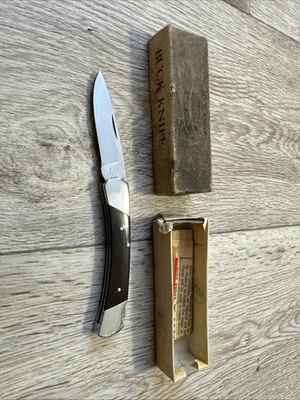 Faca de bolso dobrável vintage BUCK 501 Esquire Lockback lâmina única EUA - Imagem 1 de 4