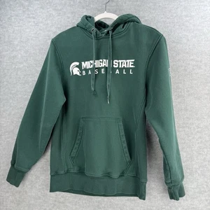 VTG Michigan State Baseball Hoodie Sport-Tek Size Small Green Heavyweight - Picture 1 of 10