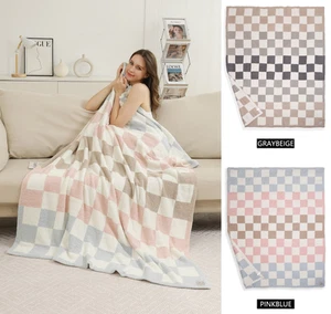 ComfyLuxe Multi-Colored Checkered Pattern Throw Blanket - Picture 1 of 13