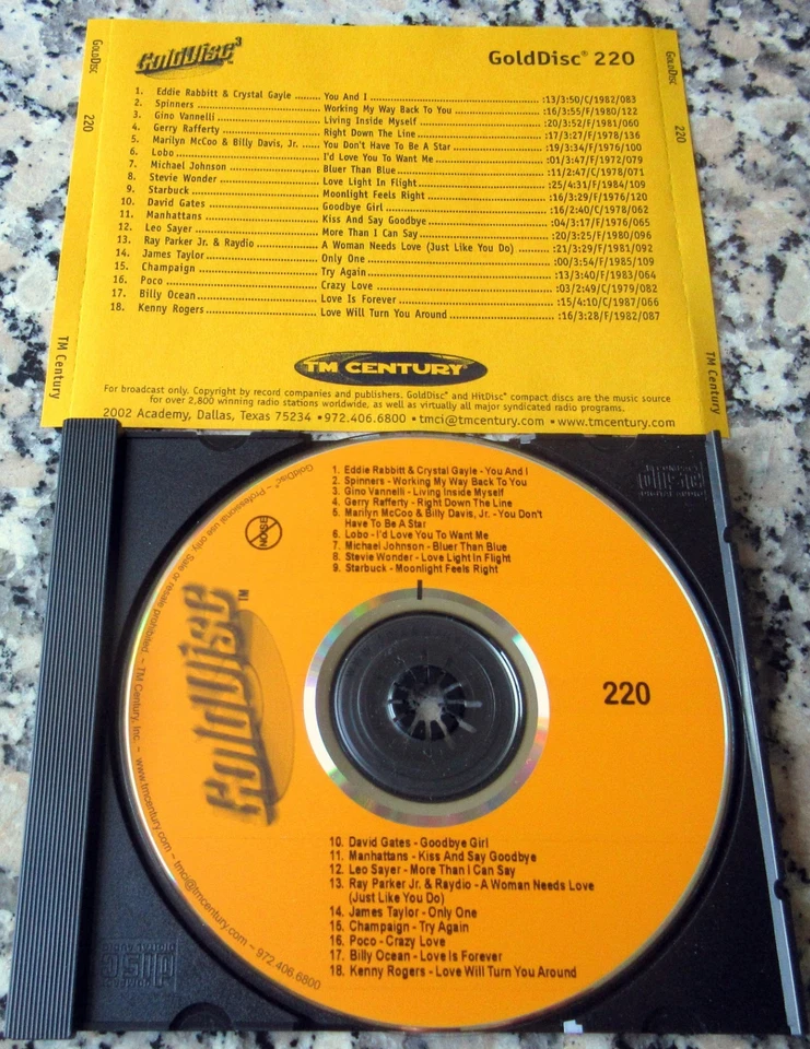 GOLDDISC 220 Rare CD James Taylor Champaign Kenny Rogers Spinners Leo Sayer Poco - Image 1 of 1