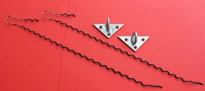 BT TRIANGULAR BRACKET 22 DROPWIRE Clamp x 2 with 10A Pigtail Curly Wurly x 2 NEW - Picture 1 of 1