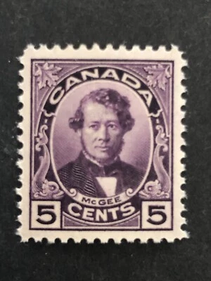 Canada Stamps 1927 Thomas D'Arcy McGee 5 Cent Scott # 146 Mint HR, Lot # 27A6C.1 - Image 1 of 3
