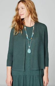 J.Jill ~ M ~ NEW Light Open-Front Cardi ~ Fatigue ~ NWT (1A10 - Picture 1 of 3