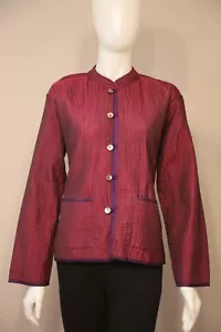Casual Studio “Eggplant” Button Front Lightweight Jacket L NWT - Picture 1 of 6