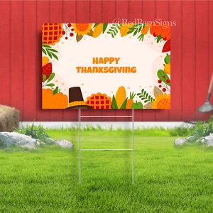 Happy thanksgiving celebration yard sign - Picture 1 of 1