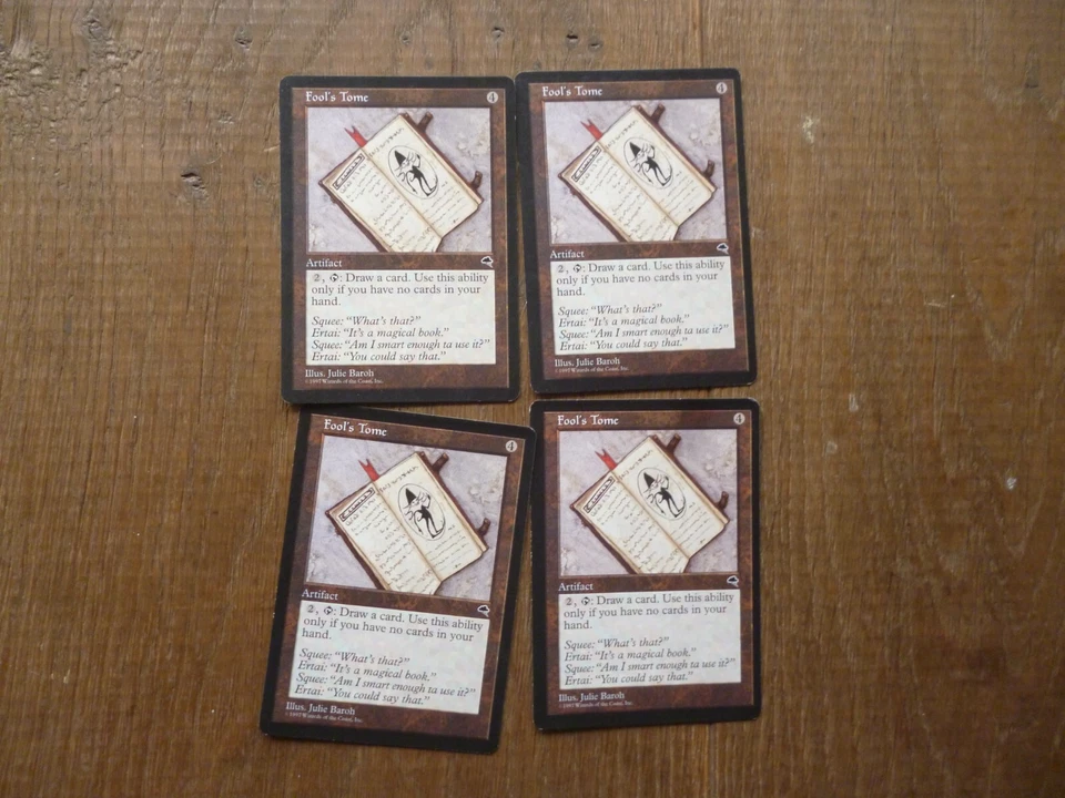 MTG 4 x Fool's Tome Rare Tempest Magic The Gathering playset card - Image 1 of 1