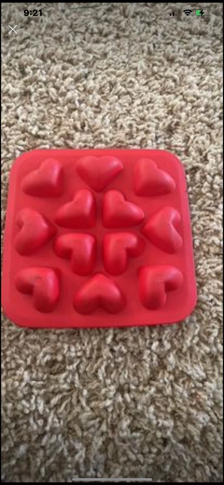 IKEA Silicone Flexible Rubber Heart Shape Ice Cube Tray Pink - Image 1 of 1