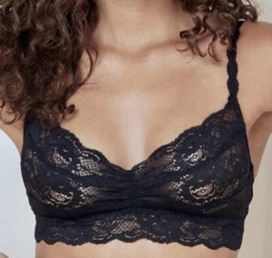 COSABELLA Never Say Never Soft Lace Sweetie Black Bralette Bra Womens Sz L - Picture 1 of 6