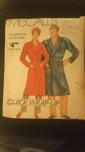 MCCALL'S VINTAGE MISSES and MENS ROBE UNCUT PATTERN 0011 - Picture 1 of 5