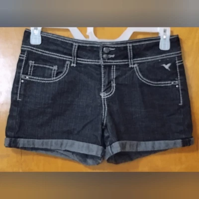 Shorts jeans Grane preto jeans algemado Jr tamanho 9 - Imagem 1 de 4