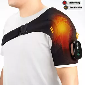 Electric Heated Shoulder Brace Heating Pad Therapy Shoulder Winter Heating Wrap~ - Picture 1 of 13
