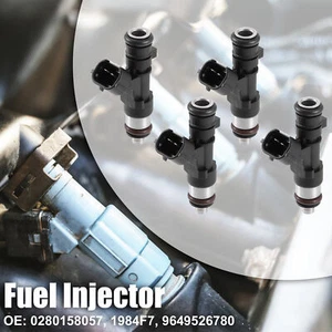 4PCS No.1984F7/9649526780 Fuel Injector for PEUGEOT 307 Hatchback 1.6 2006-2012 - Picture 1 of 8