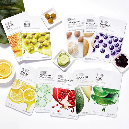 The Face Shop Real Nature Mask 10 sheets (20Types) Korean Cosmetics - Image 1 of 2