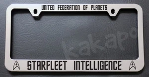 Starfleet Intelligence United Federation Star Chrome License Plate Frame Trek - Picture 1 of 2
