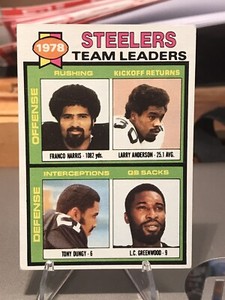 1979 Topps #19 Steelers TL Harris / Greenwood / Dungy THE ONLY DUNGY TOPPS CARD