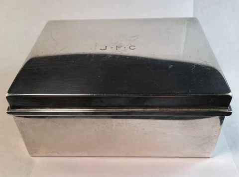 Tiffany Sterling Silver Trinket Cigarette Box Mid Century Modern #22355  11 Toz Cover