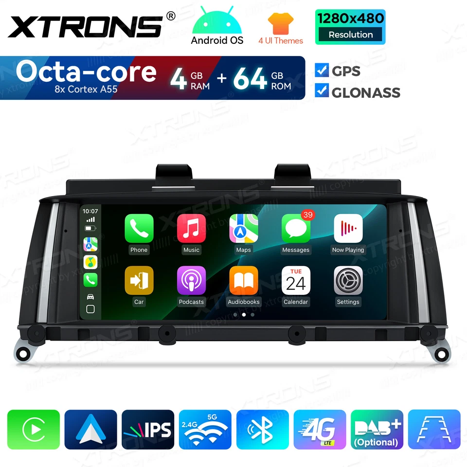 XTRONS 8 8" Android 14 Autoradio für BMW X3 F25 CIC Octa Core 4 64G IPS GPS WiFi