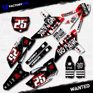 Red Wanted Racing Graphics Kit fits Yamaha 10-13 YZ250F YZF 250 2010-2013 Decal - Foto 1 di 5