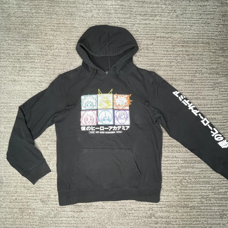 My Hero Academia Niños Talla S Juvenil Unisex Sudadera con Capucha Manga Larga Negra Foto 1 de 4