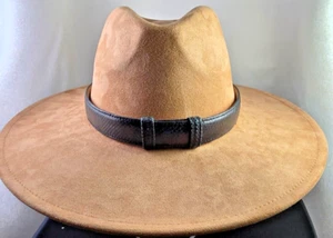 Banda de sombrero de piel de serpiente SEA negra ajustable HECHO A MANO vaquero occidental vaquera - Imagen 1 de 13