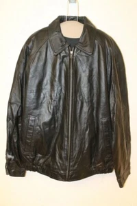 ABRIGO/CHAQUETA HOMBRE BILLBLASS VINTAGE CUERO NEGRO VUELO/PILOTO TALLA L - Imagen 1 de 6