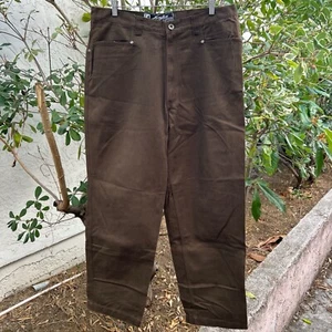 Vintage 2000s Karl Kani Brown Twill Jeans 38x34 Made Singapore Y2K Fit - Bild 1 von 4