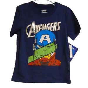 Kids Size 5-6 Dark blue Marvel Avengers short sleeve tshirt - Picture 1 of 3