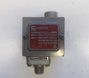 BARKSDALE P/N: E1H-H250-P6 PRESSURE SWITCH 10A/125V 10A/250V 3A/480V - Picture 1 of 7