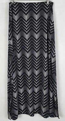 Falda Rafaella nueva con etiquetas para mujer con abertura lateral talla M negra/blanca precio de venta sugerido por el fabricante 58 USD Foto 1 de 4